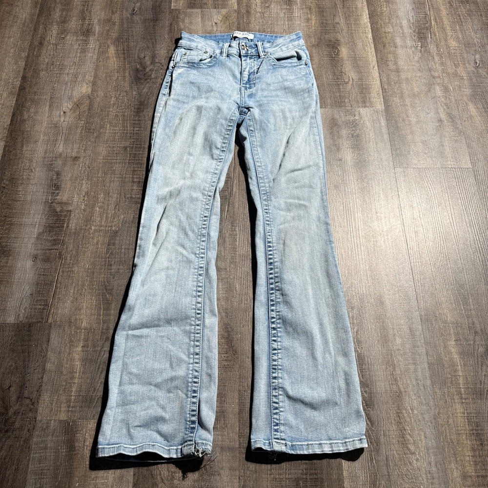 Wax Jean Collection Jeans Womens 26 Blue Light Wash‎ Y2K Low Rise Bootcut Bratz